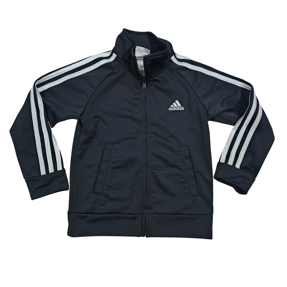 Adidas Kids 4T Black Track Jacket Full Zip Sportswear